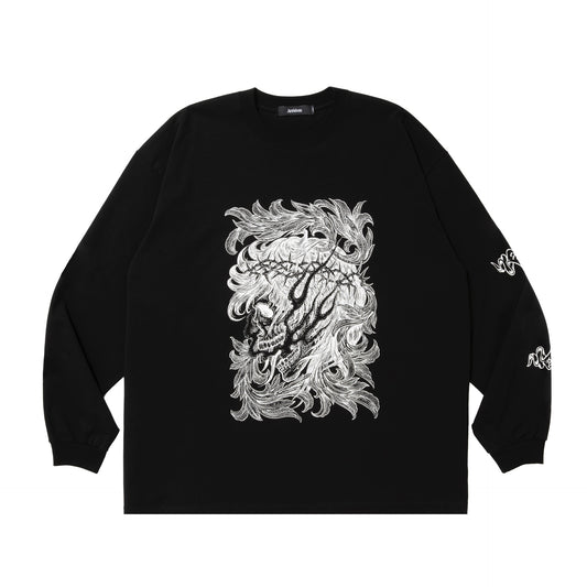 Pima Cotton L/S Tee (Leaf Skull)