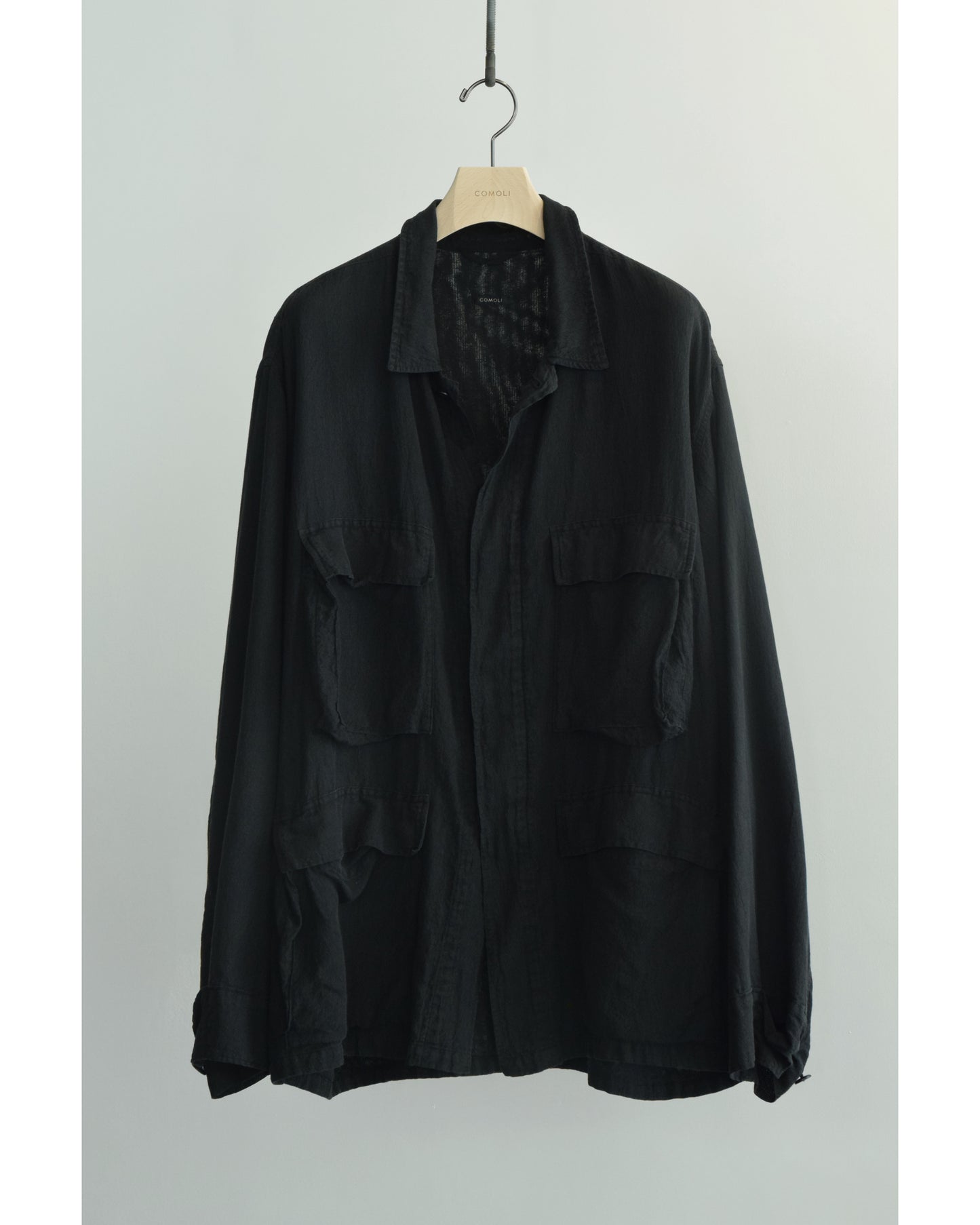 シルクコットン B.D.U.ジャケット FADE BLACK