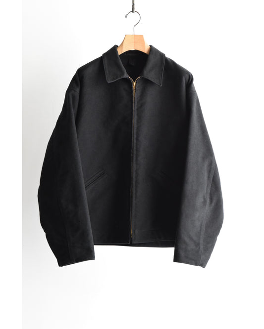 モールスキン ジップショートジャケット BLACK