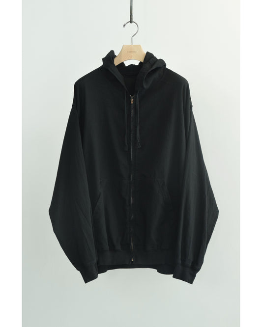 オックス ジップパーカ BLACK