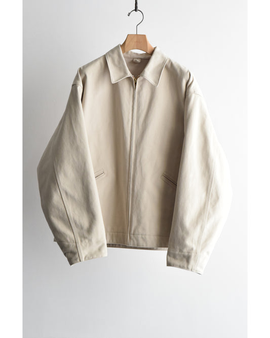 コットンツイル ジップショートジャケット IVORY