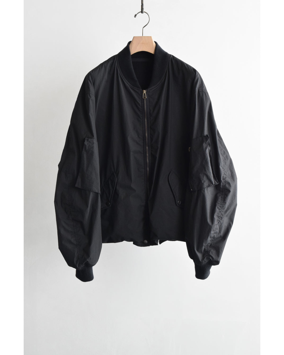 コットンナイロン ミリタリーブルゾン BLACK