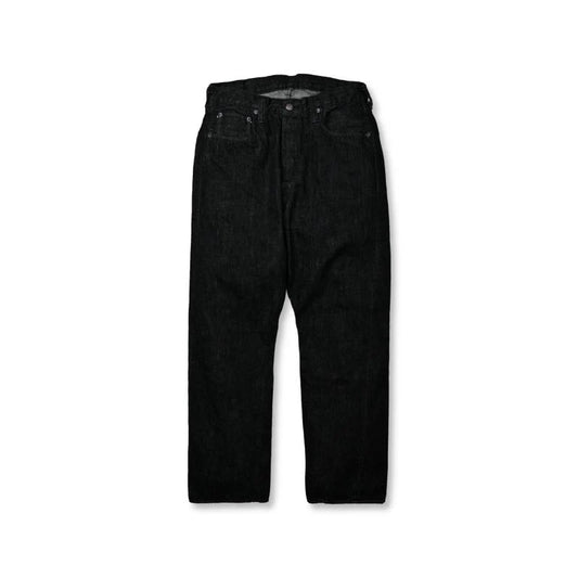 0105BKSS Wide Black Selvedge Denim 11.5oz (Super Smooth) (One Wash)