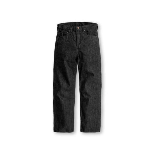 0105BK Wide Black Selvedge Denim 13.7oz (One Wash)