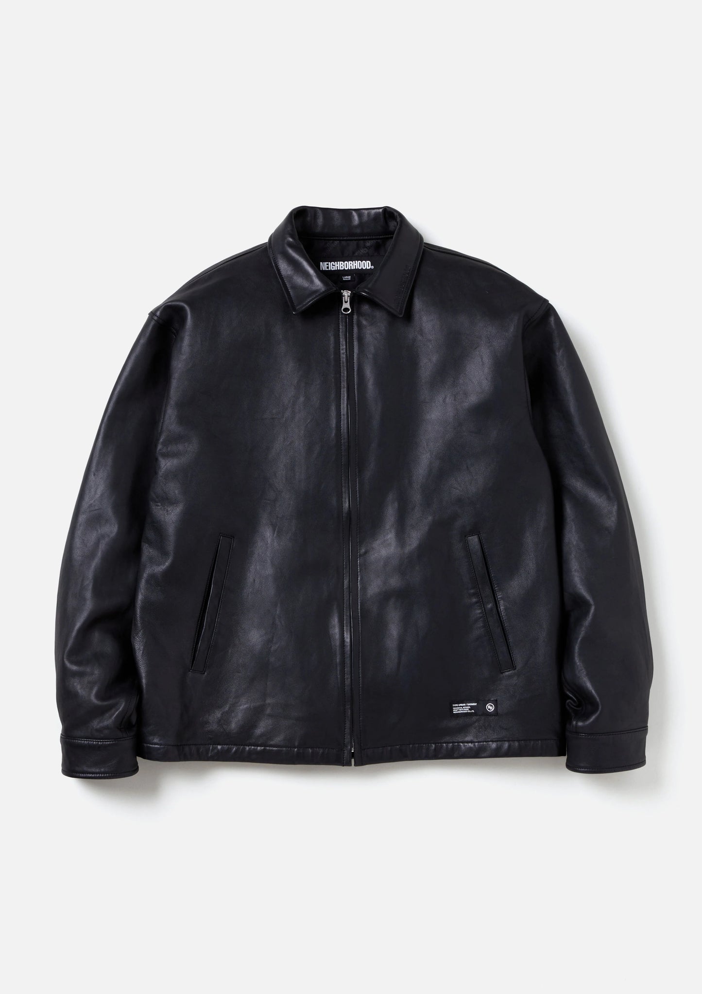 LEATHER ZIP WORK JACKET