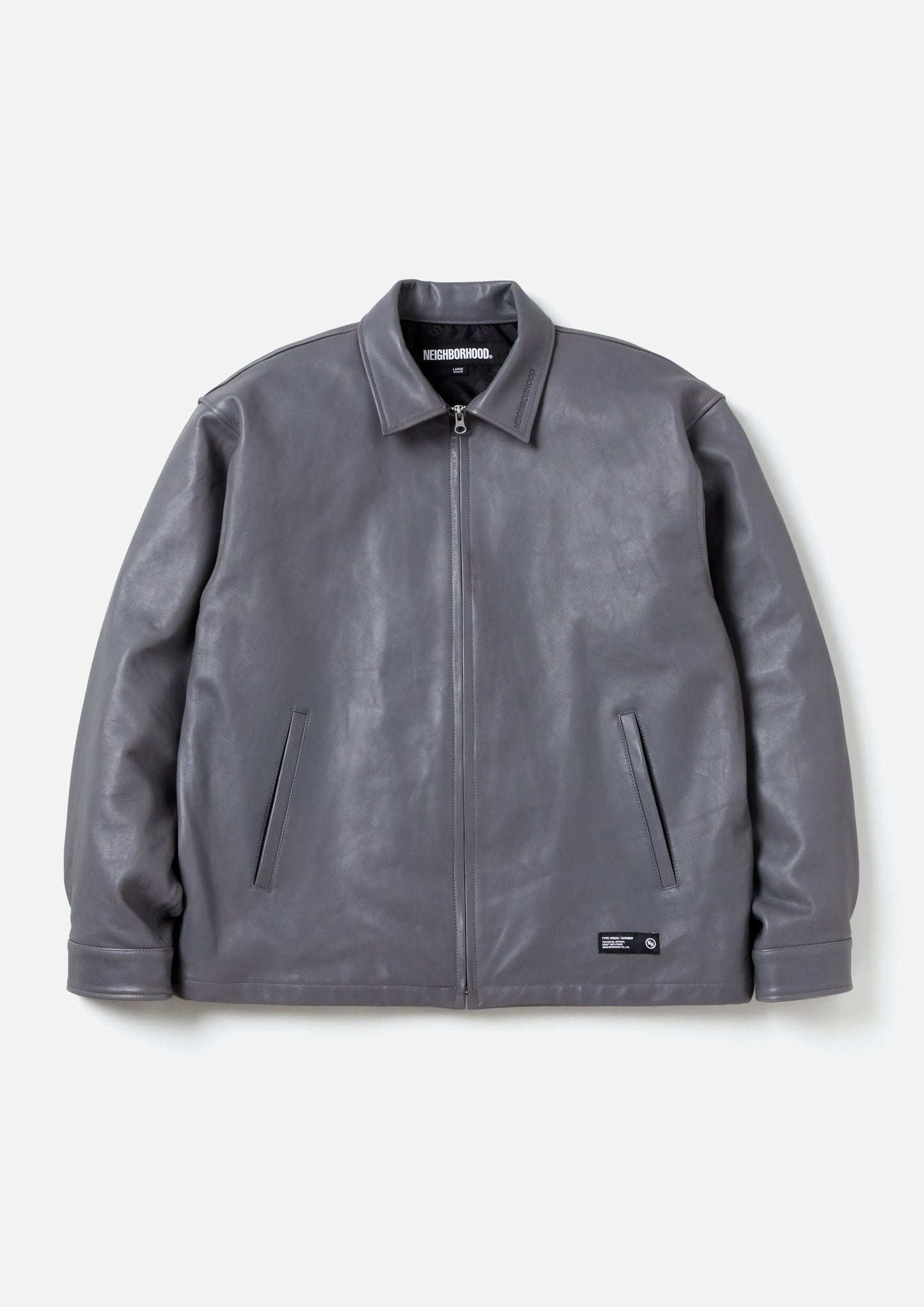 LEATHER ZIP WORK JACKET