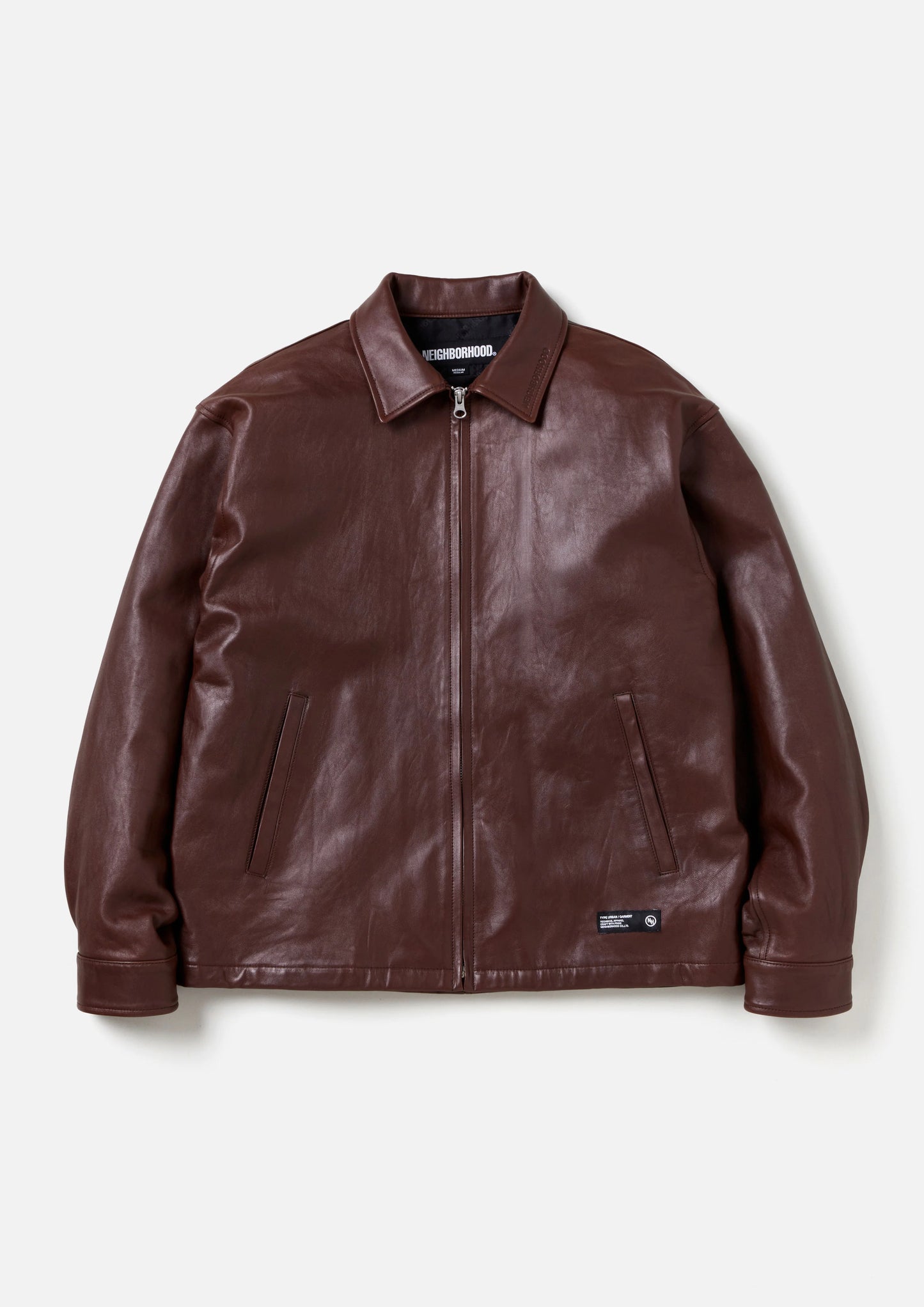 LEATHER ZIP WORK JACKET