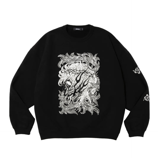 ASIC Crewneck Sweat Shirt (Leaf Skull)