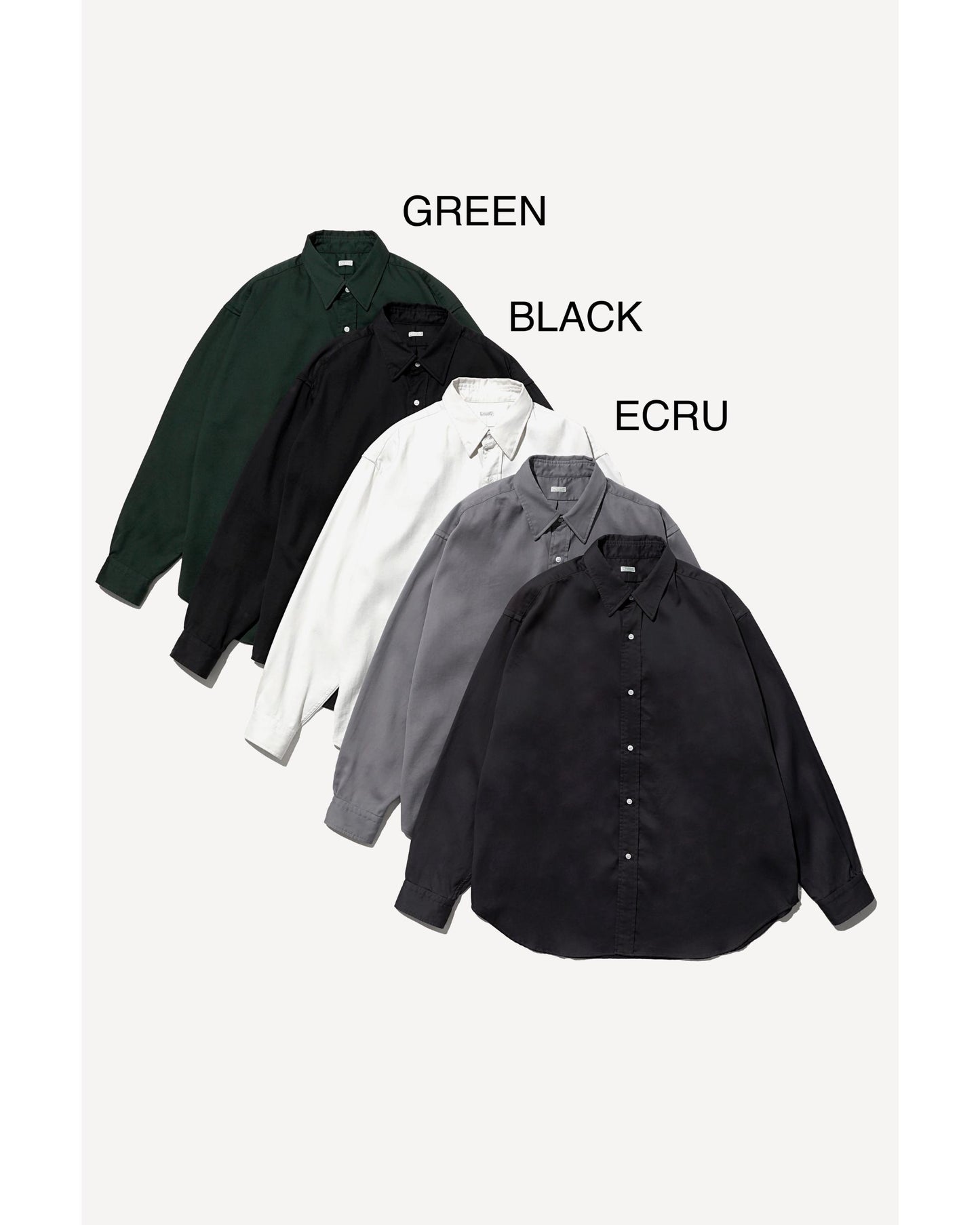 Double Weave Twill Regular Collar Shirt