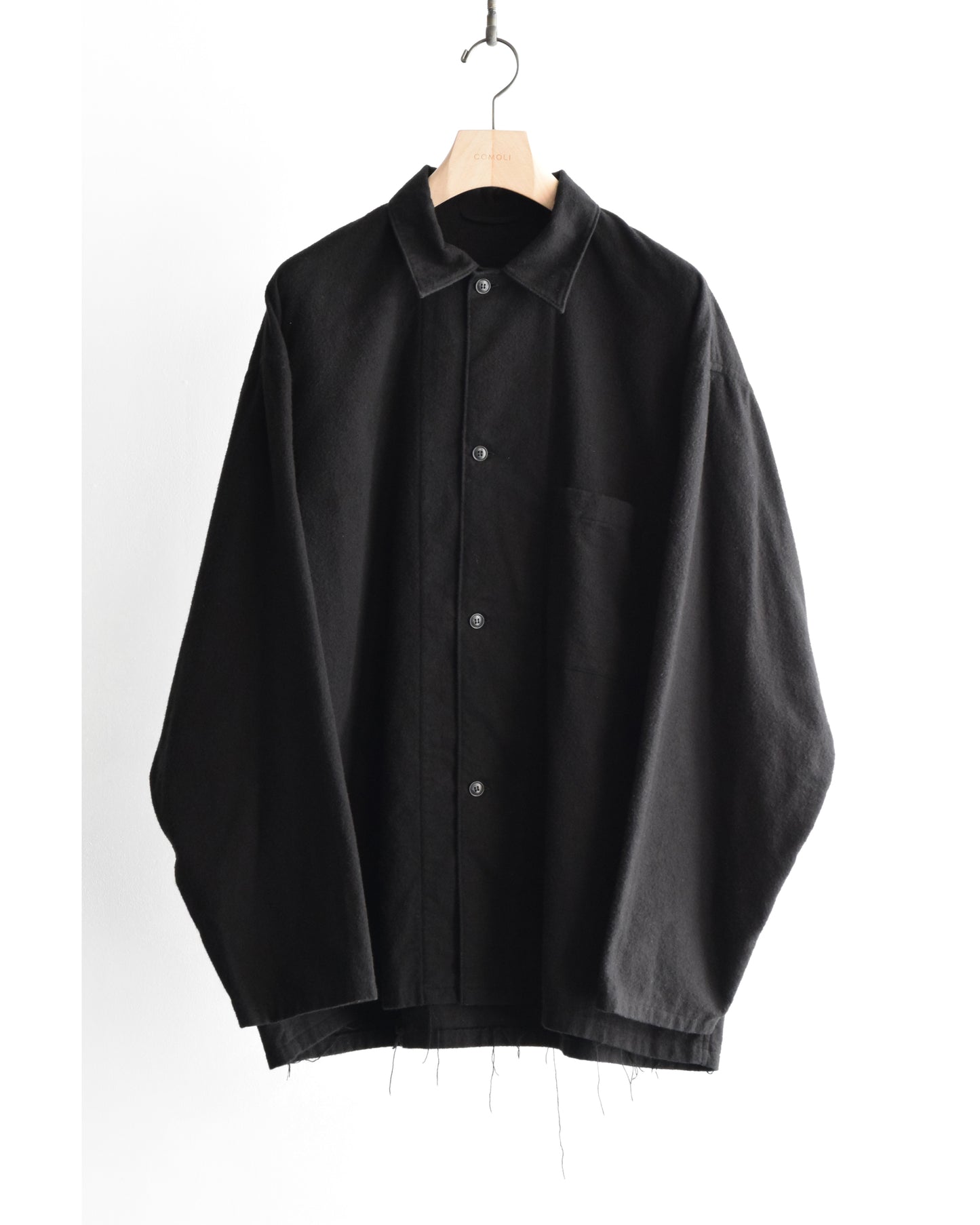 コットンネル シャツジャケット BLACK