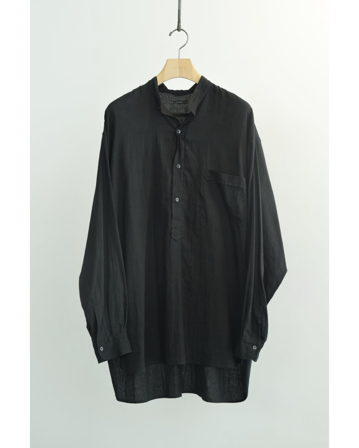 モスリン プルオーバーシャツ BLACK