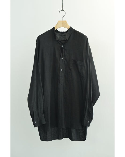 モスリン プルオーバーシャツ BLACK