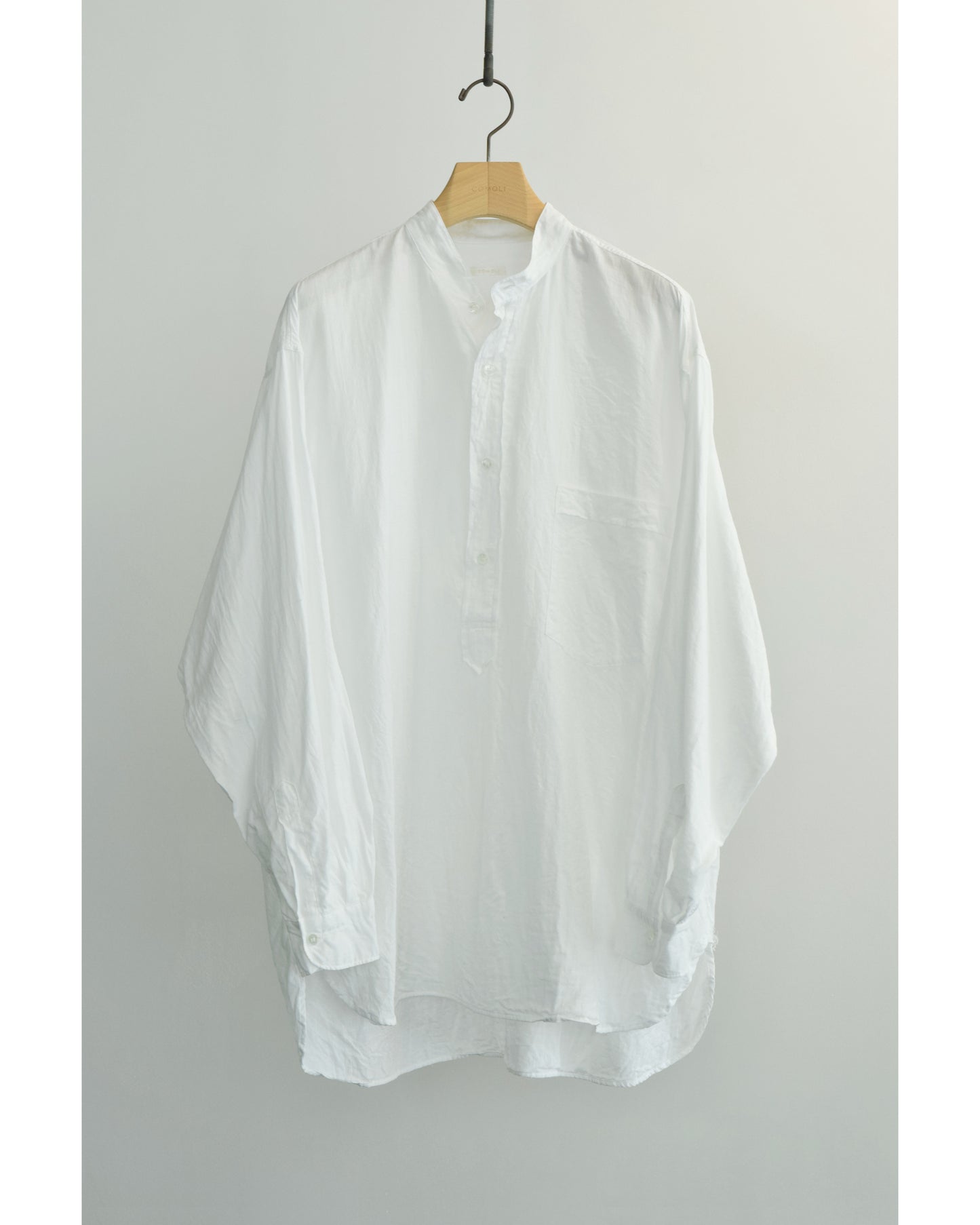 モスリン プルオーバーシャツ WHITE