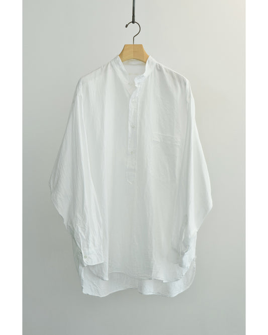 モスリン プルオーバーシャツ WHITE