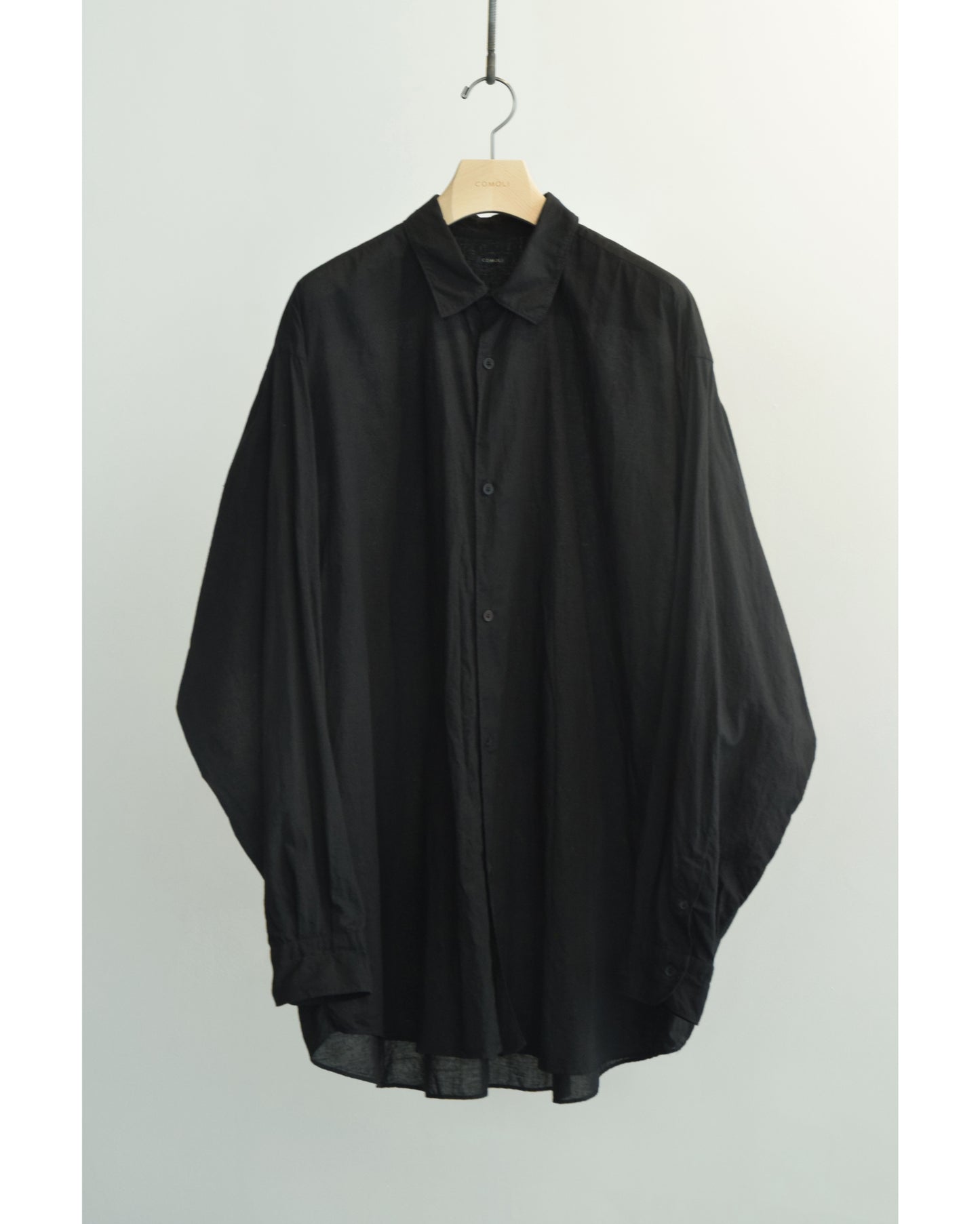 KHADIコットン コモリシャツ BLACK