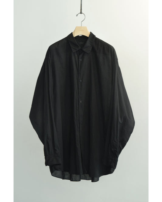 KHADIコットン コモリシャツ BLACK