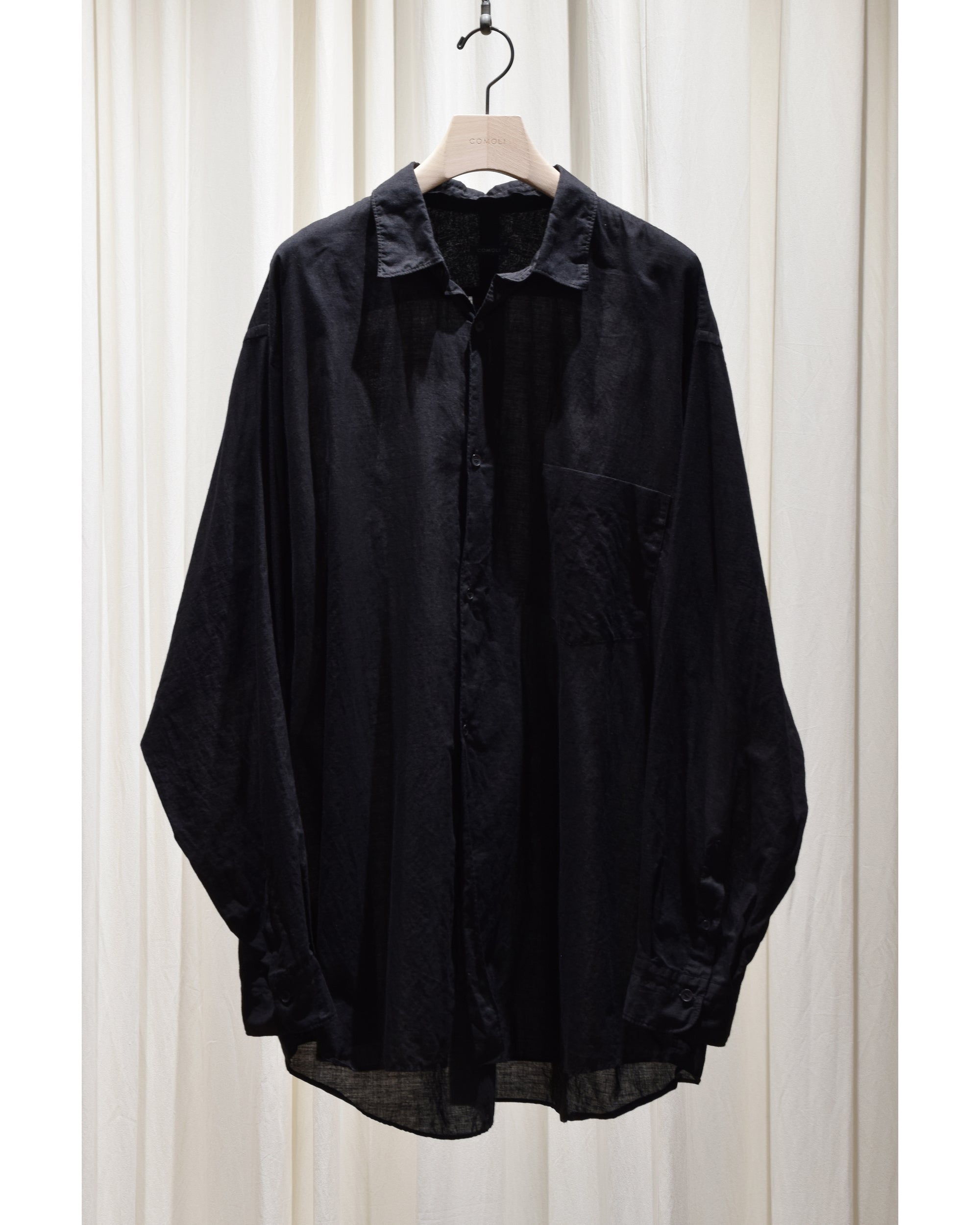 【美品】comoli KHADIコットン コモリシャツ サイズ2 COMOLI (コモリ) KHADIコットン コモリシャツ