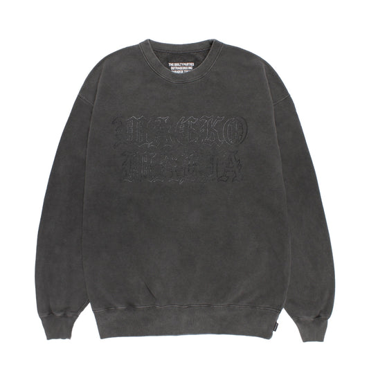WASHED MIDDLE WEIGHT CREW NECK SWEAT SHIRT