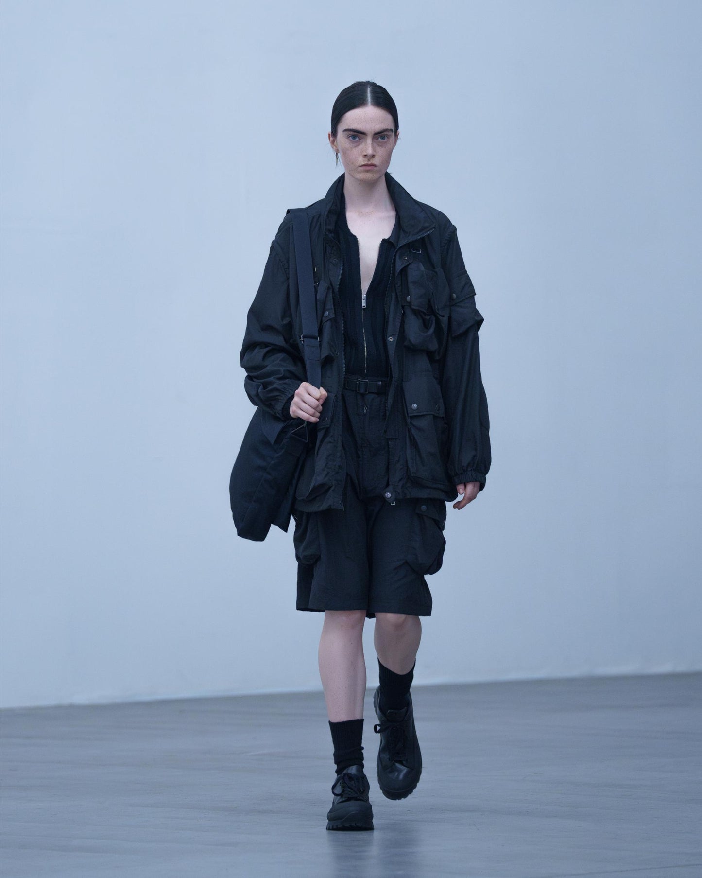 NYLON MULTI POCKETS DETACHABLE UTILITY BLOUSON