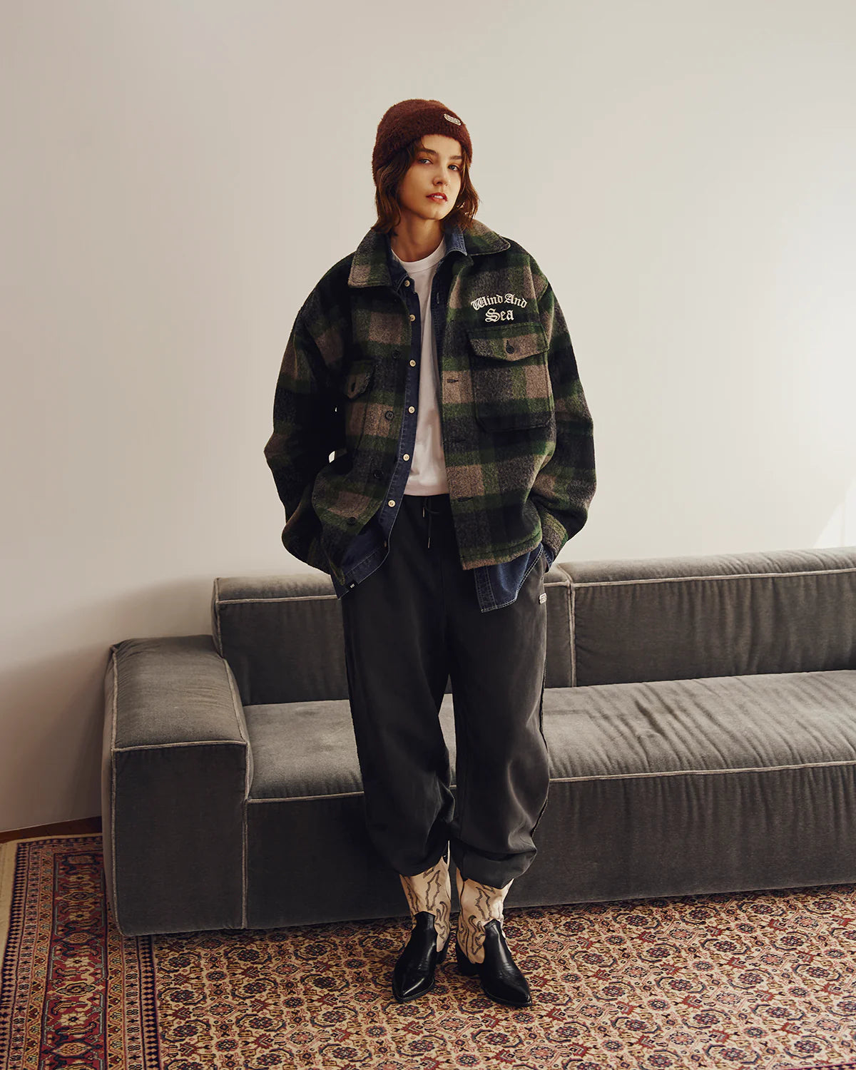 Shaggy Plaid Shirt Jacket