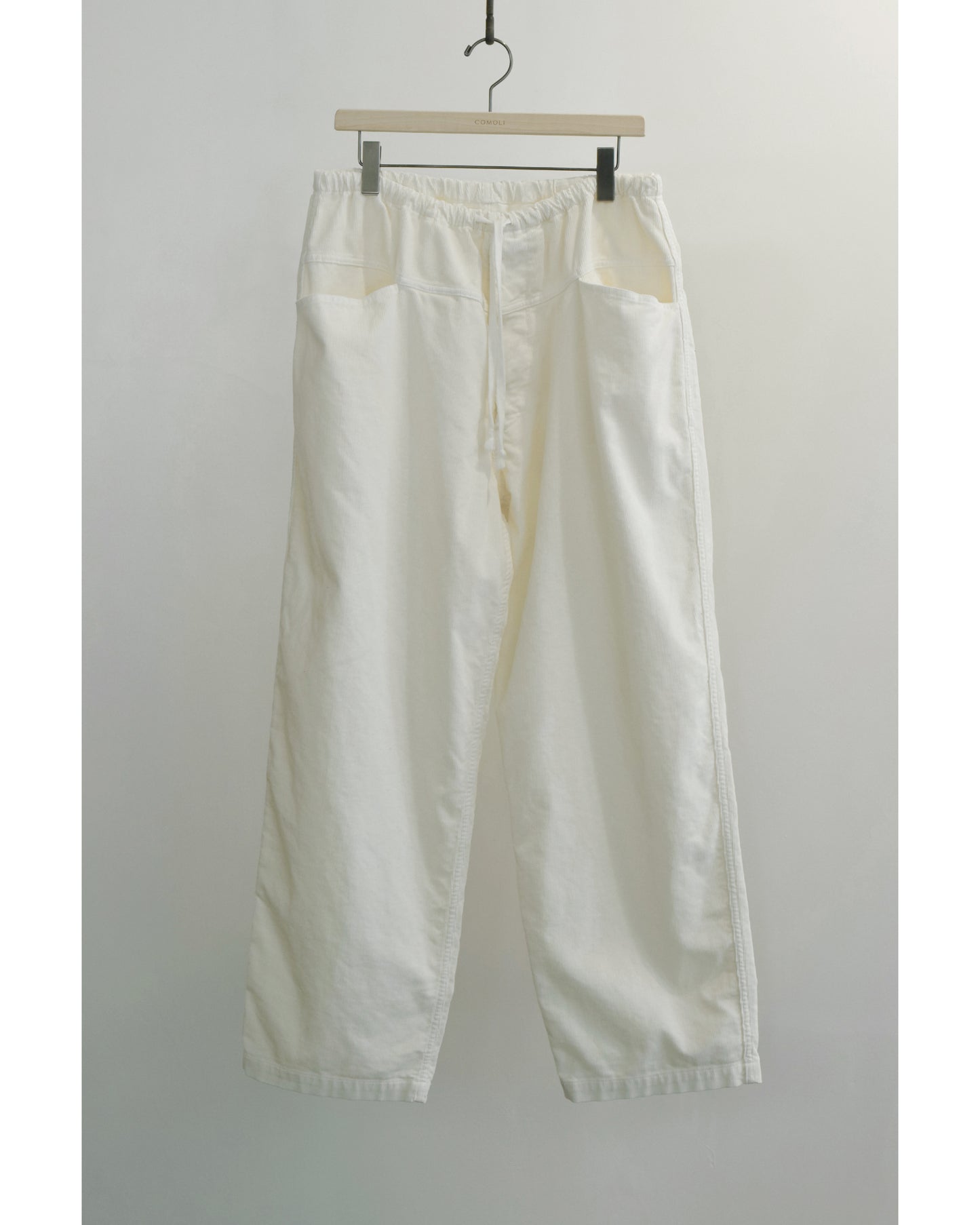コーデュロイ ドローストリングパンツ WHITE