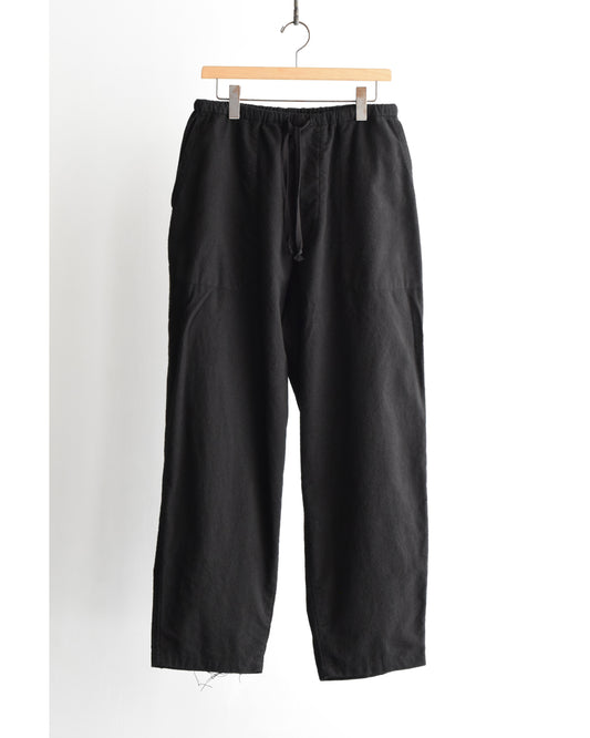 コットンネル テーパードパンツ BLACK