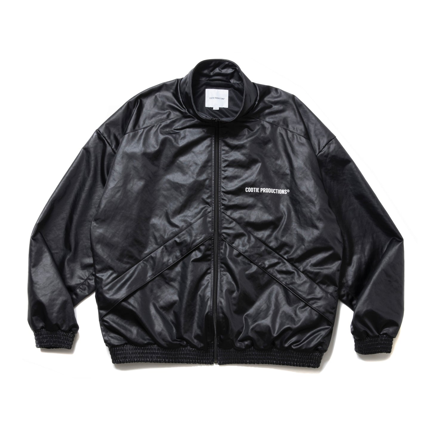 Damp Coated Satin Track Jacket