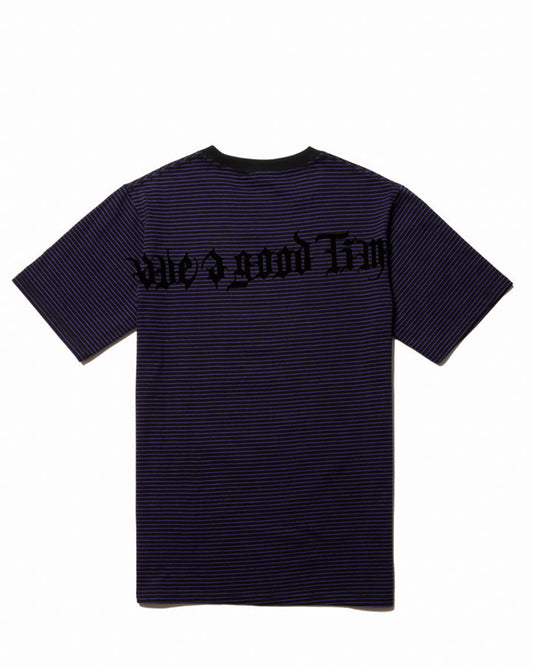 GOTHIC OLD ENGLISH SIDE LOGO STRIPED S/S TEE