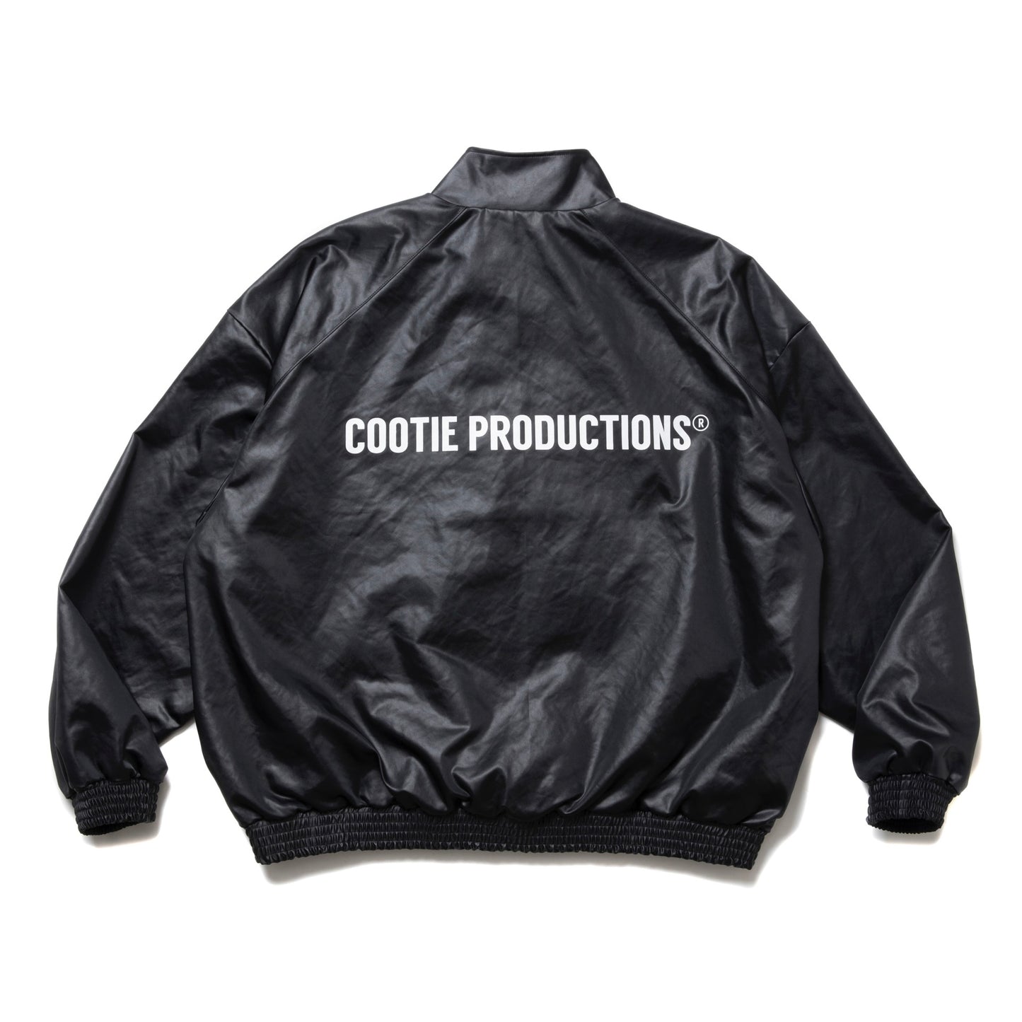 Damp Coated Satin Track Jacket