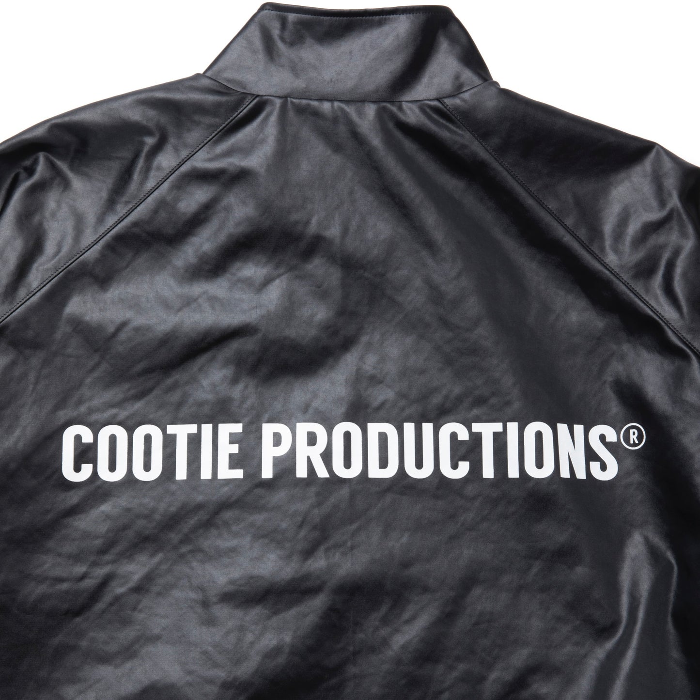 Damp Coated Satin Track Jacket