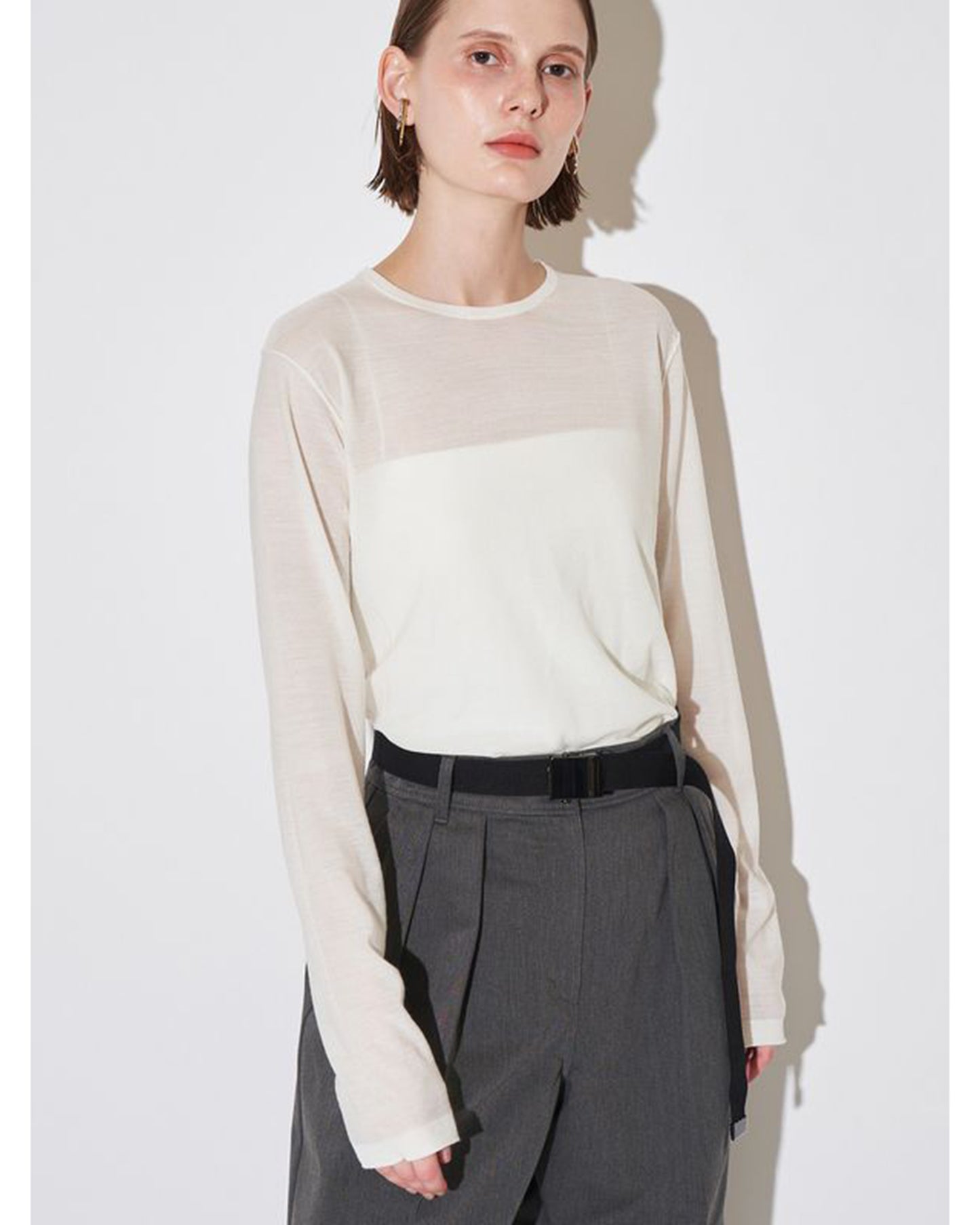 WOOL SHEER LONG-T KT