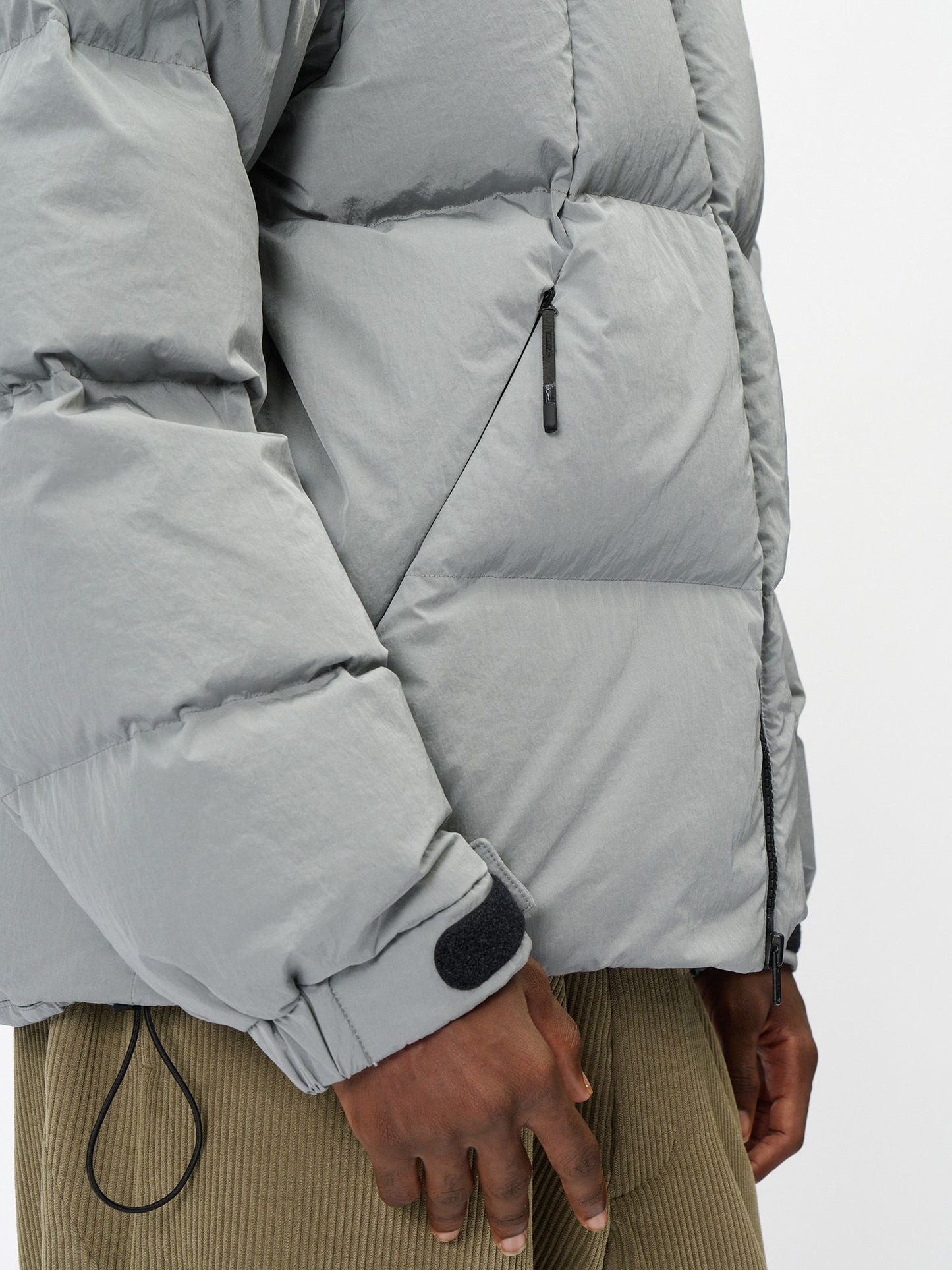 Dope Dyed Ripple Nylon Down Jacket