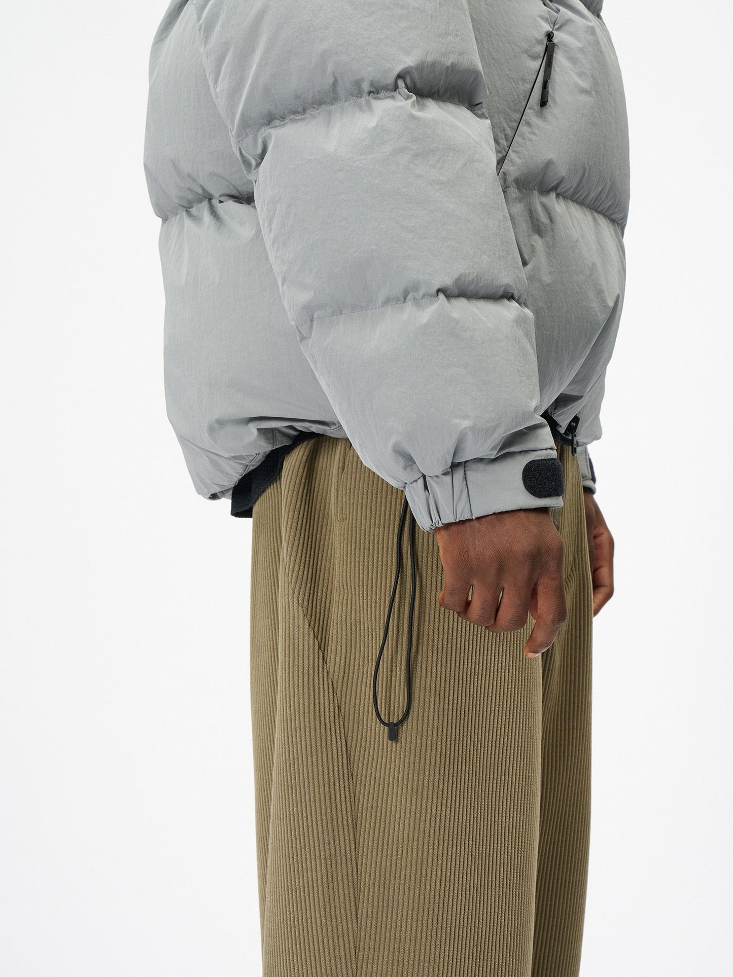 Dope Dyed Ripple Nylon Down Jacket