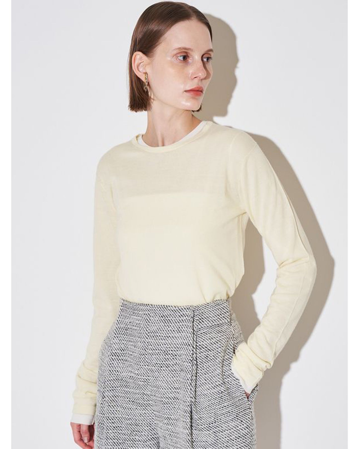WOOL SHEER LONG-T KT