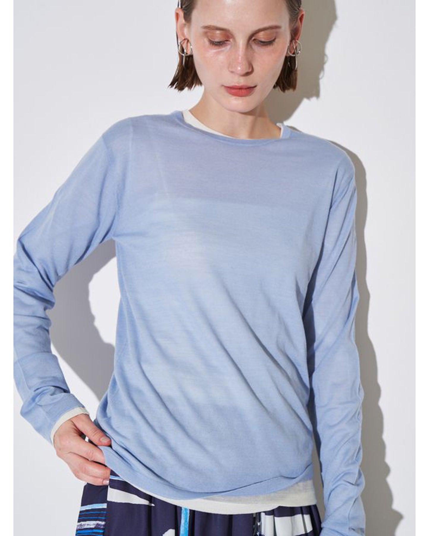 WOOL SHEER LONG-T KT