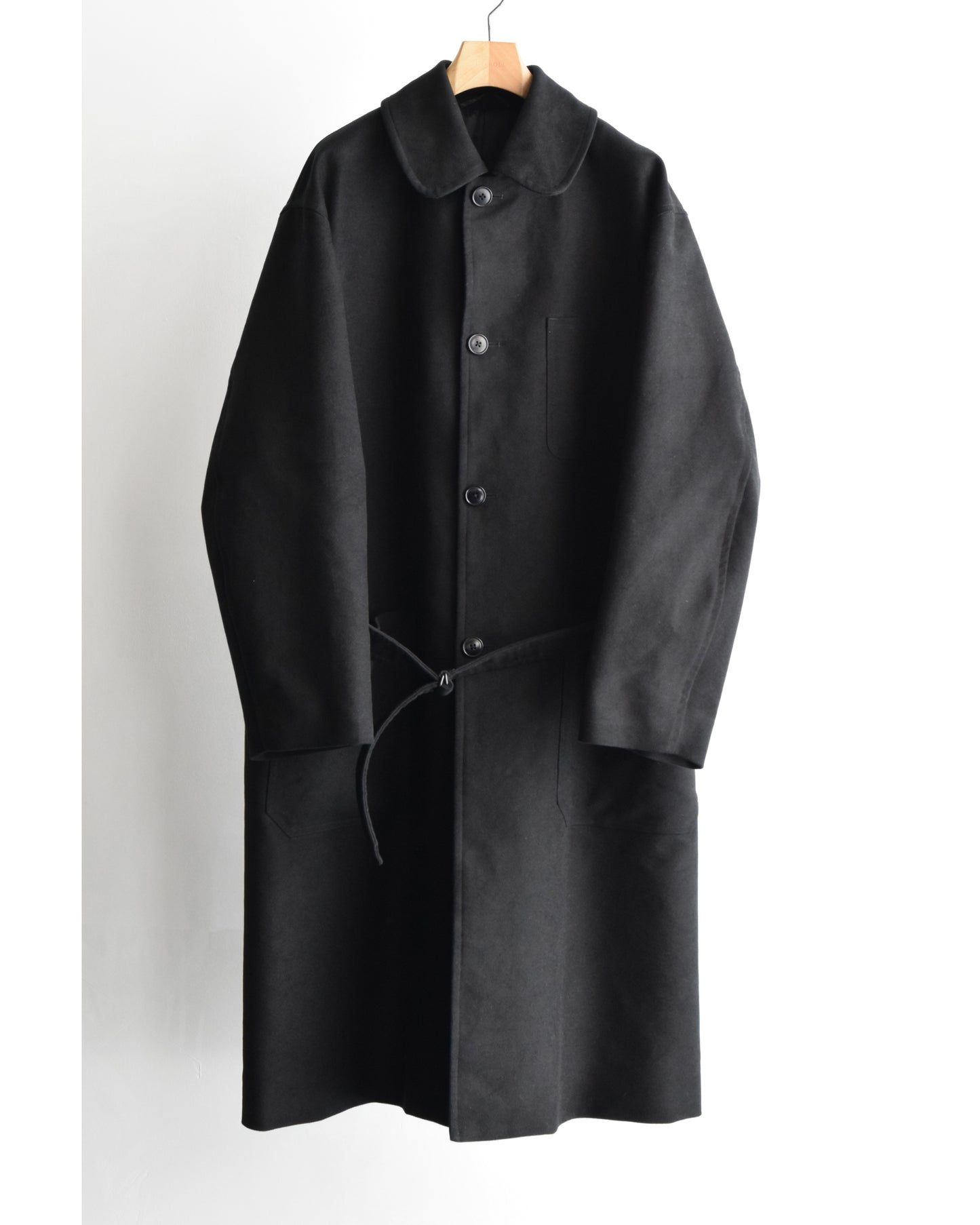 モールスキン ミリタリーコート BLACK