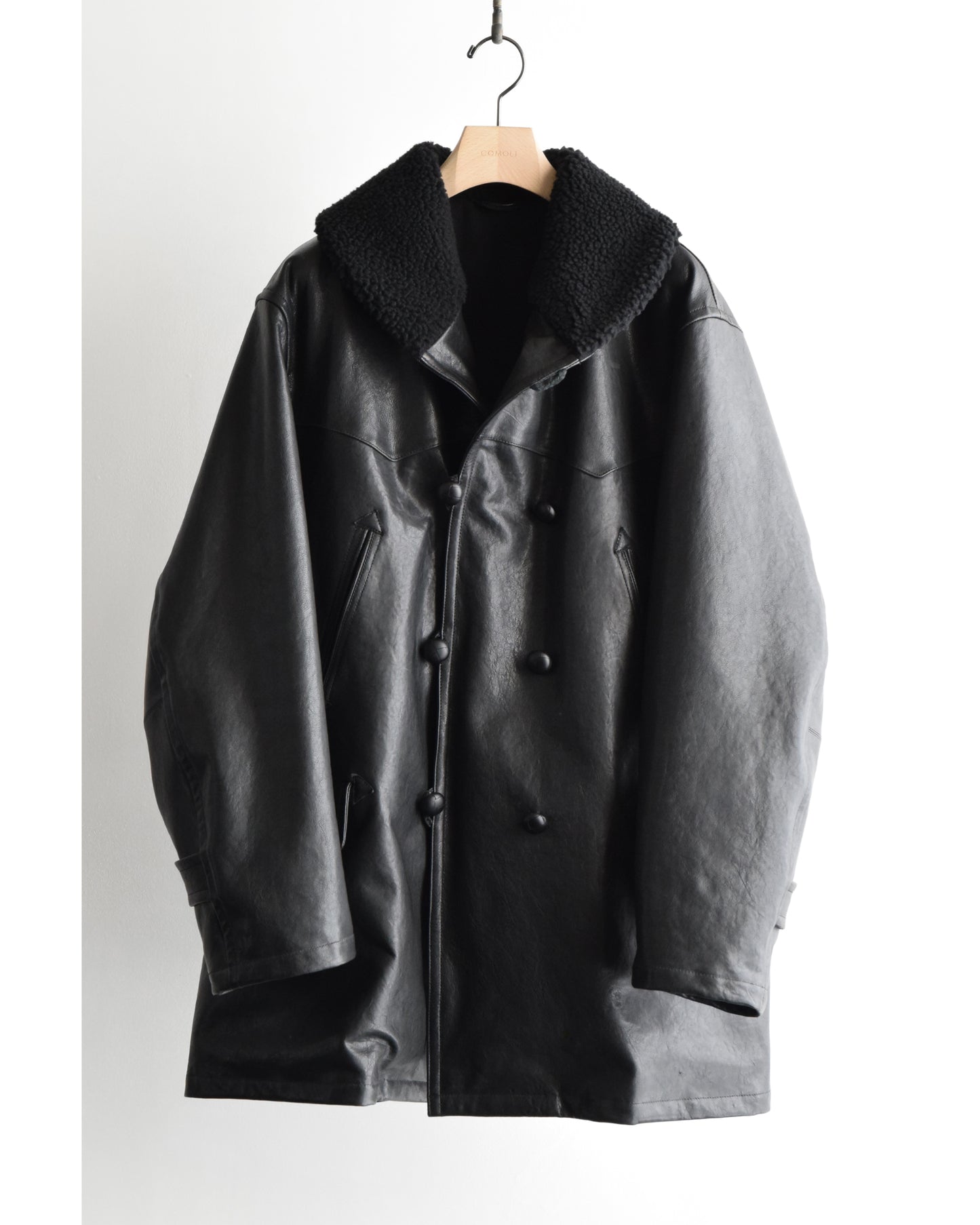 ラムレザー カナディアンコート BLACK