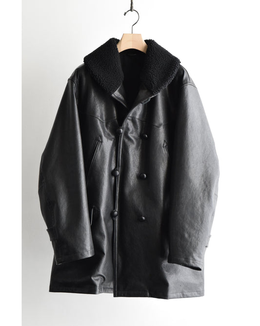 ラムレザー カナディアンコート BLACK