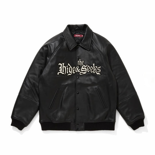 “HIDEANDSEEK×Toru Nishiura” Leather Varsity Jacket