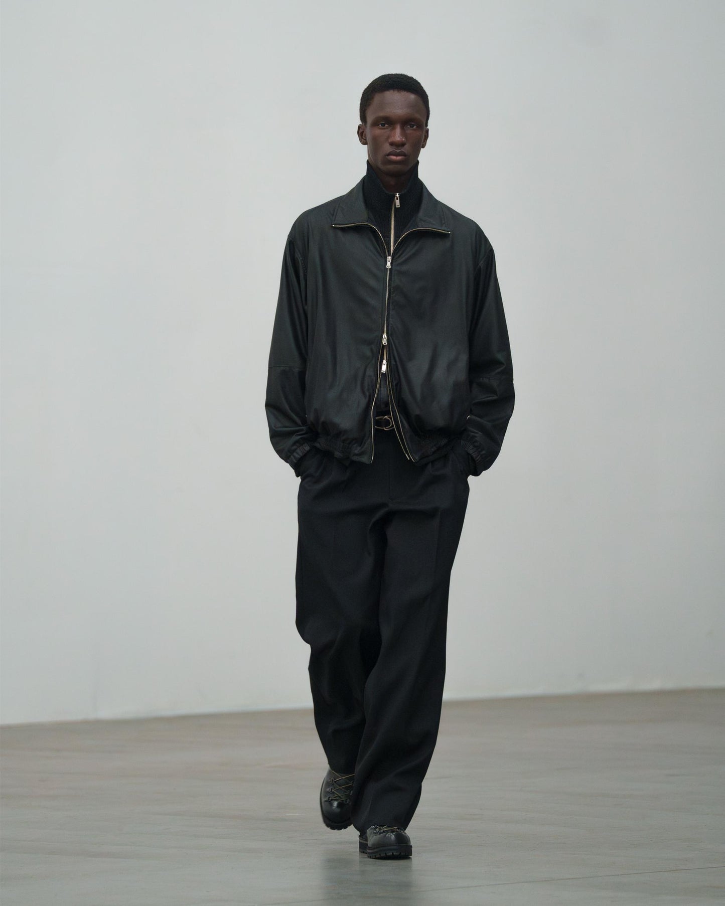 LEATHER TRAINING JACKET