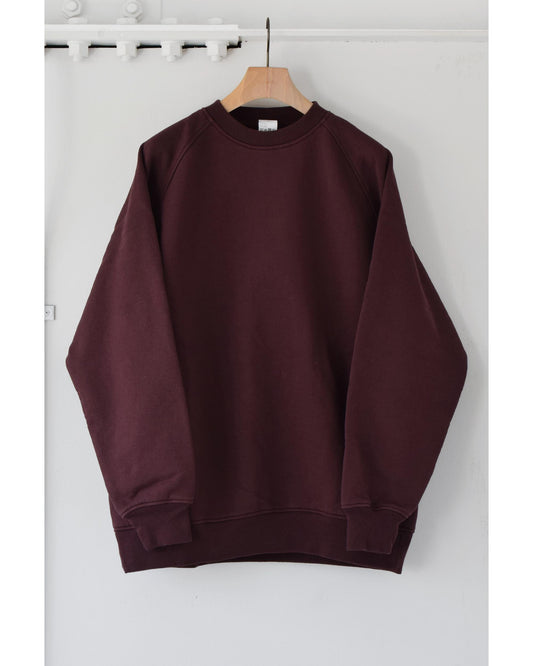 コットン吊裏毛 クルーネック BURGUNDY