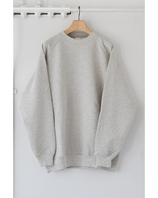 コットン吊裏毛 クルーネック HEATHER GRAY
