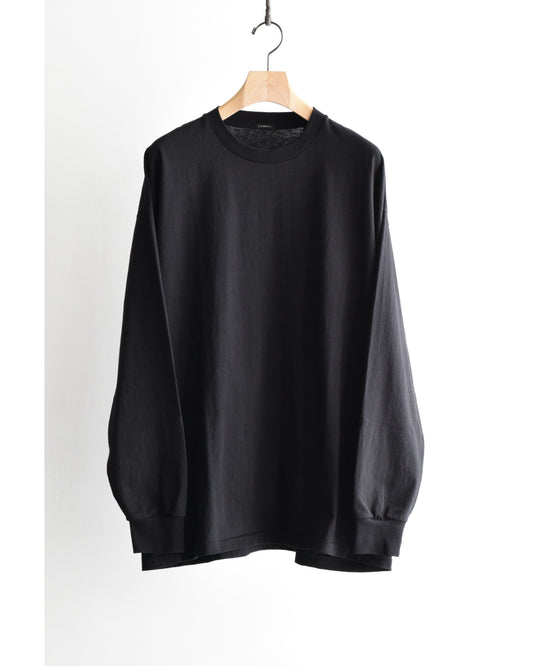 コットンジャージ 長袖Tシャツ BLACK