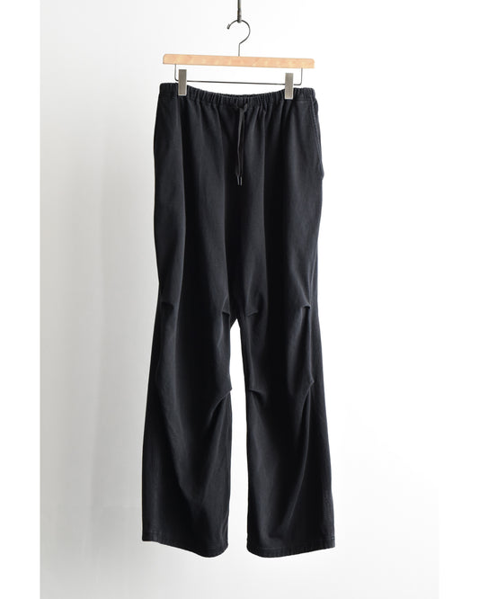 コットンジャージ ニータックパンツ BLACK