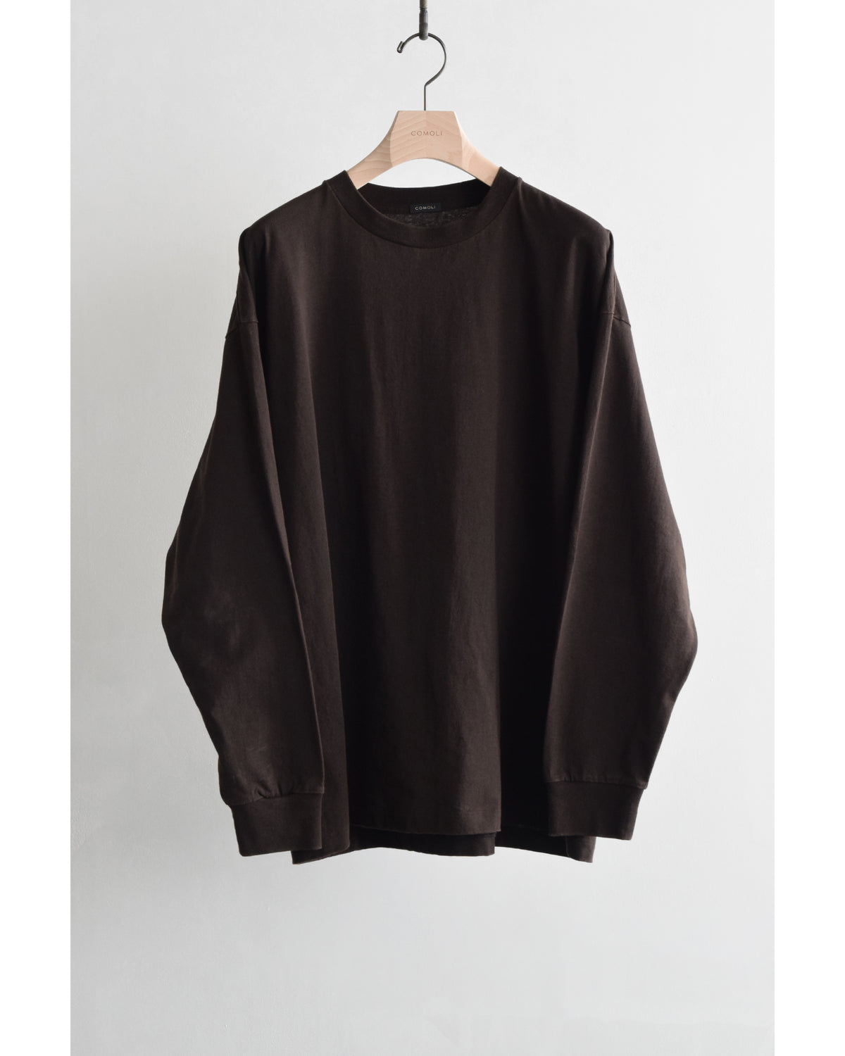 コットンジャージ 長袖Tシャツ BROWN