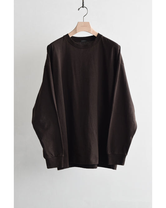 コットンジャージ 長袖Tシャツ BROWN