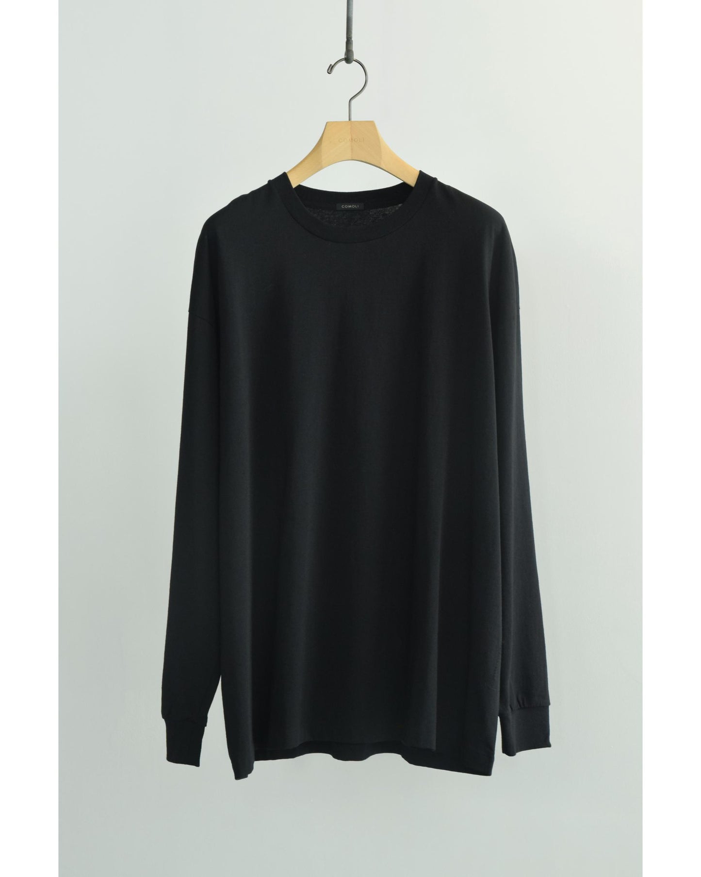 コットンジャージ 長袖Tシャツ BLACK
