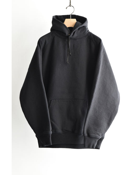 コットン裏毛 パーカ BLACK