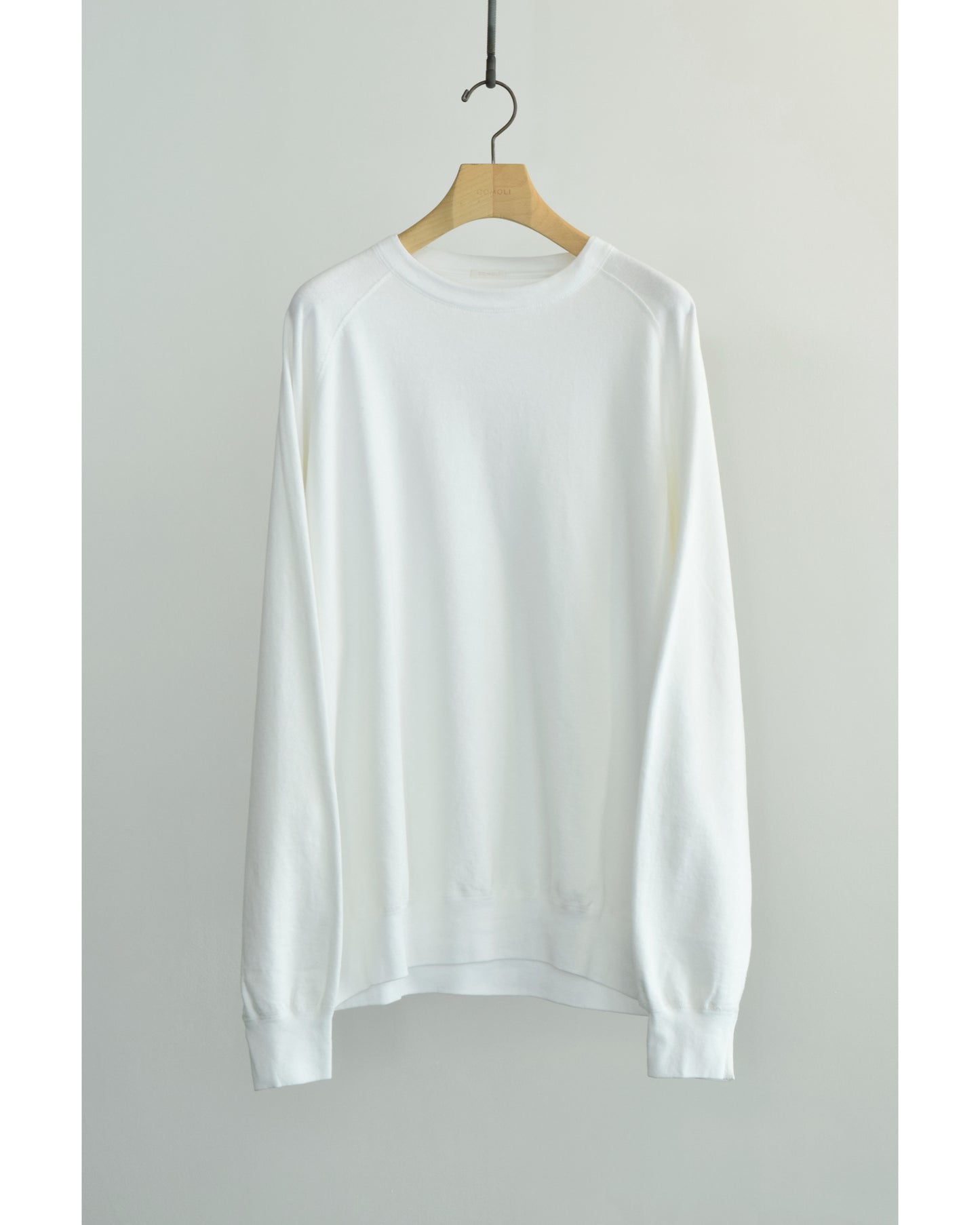 LWコットン裏毛 クルーネック WHITE