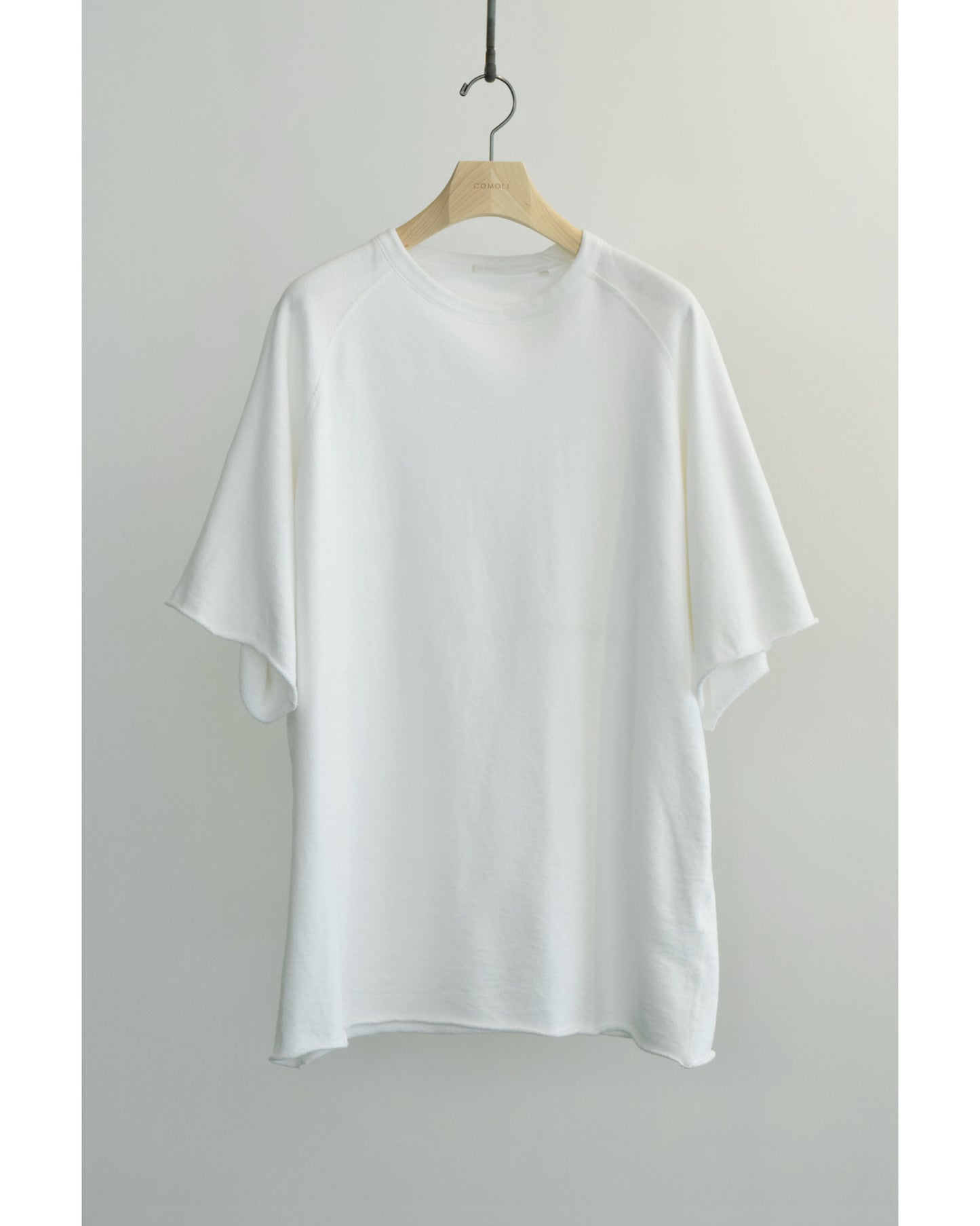 LWコットン裏毛 半袖クルー WHITE